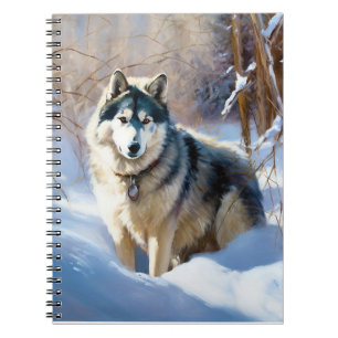 Aaskan Malamute Let It Snow Christmas Notebook