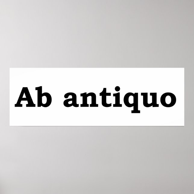 Ab antiquo poster (Front)