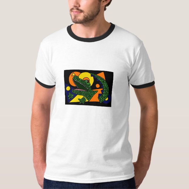 AB- Artistic Gator Cartoon Shirt (Front)