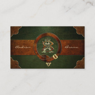 AB & BA Leather Monogram Business Card