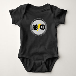 AB/CD Rock and Roll High Voltage Baby Bodysuit