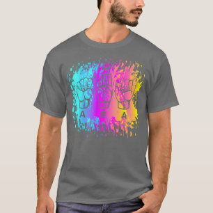 aba asl paint splatter T-Shirt