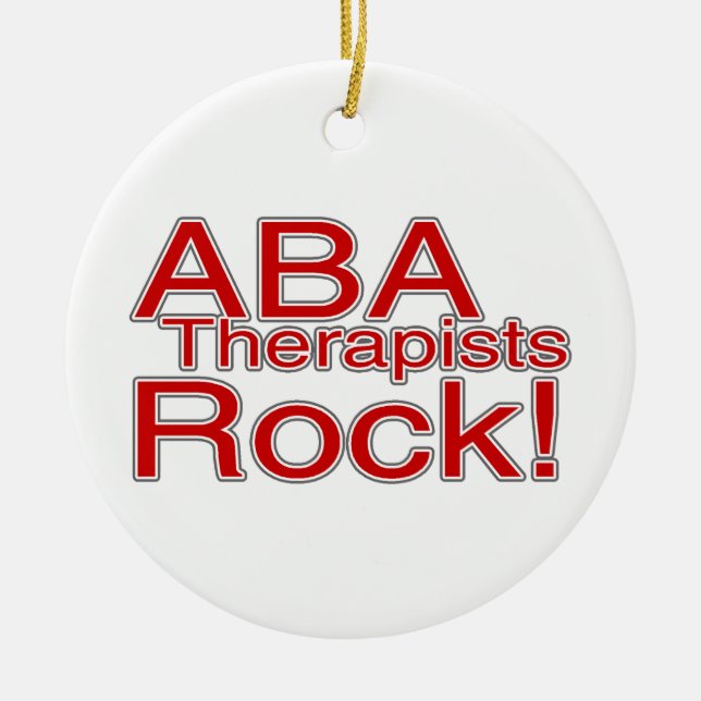 ABA Autism Therapists Teacher Ceramic Tree Decoration (Front)