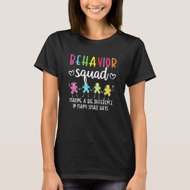 Aba Behaviour Squad Applied Behaviour Analysis Cre T-Shirt (Front)
