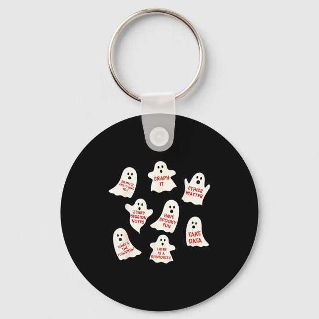 Aba Halloween Behavior Fall Applied Behavior Ysis  Key Ring (Front)