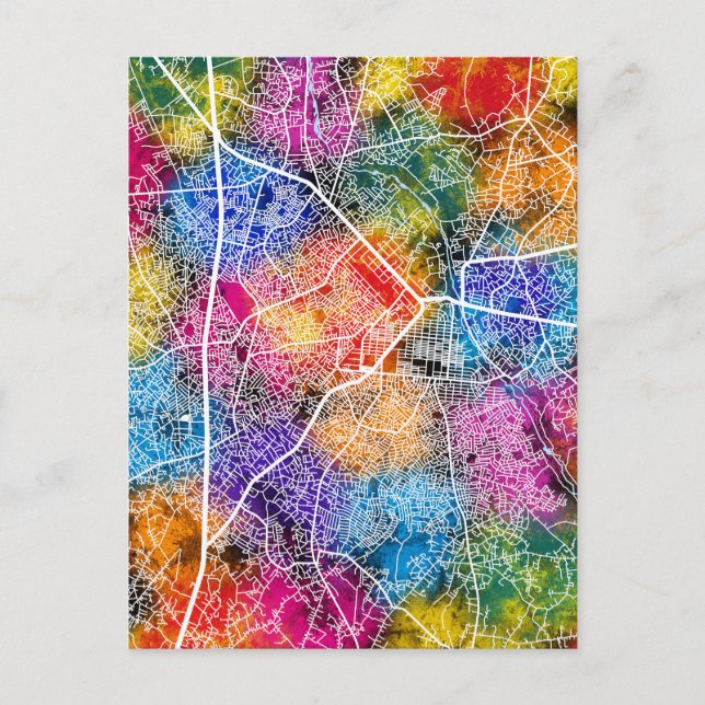 Aba Nigeria City Map Postcard (Front)