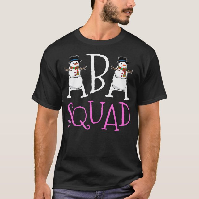 ABA Squad Applied Behavior Analyst Christmas T-Shirt (Front)