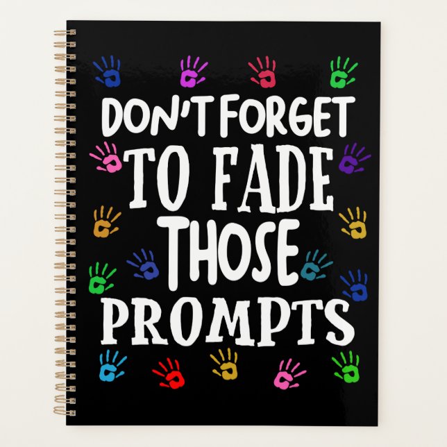 ABA Therapist Behaviour Analyst Prompts Austis Planner (Front)