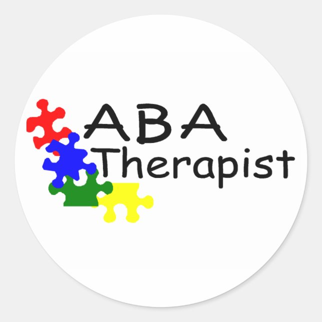 ABA Therapist (PP) Classic Round Sticker (Front)