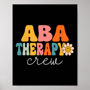Aba Therapy Crew Retro 1st Day Of School Therapist Poster