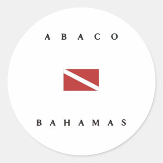 Abaco Bahamas Scuba Dive Flag Classic Round Sticker