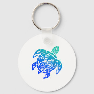 Abaco Tribal Sea Turtle Bahamas Beach Vacation Key Ring