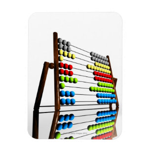 Abacus, computer artwork. magnet