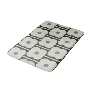 Abacus Flower Powder Blue - contemporary charm Bath Mat