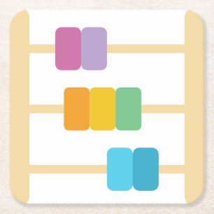 abacus square paper coaster