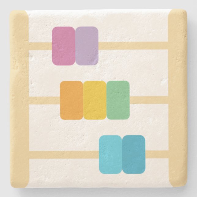 abacus stone coaster (Front)