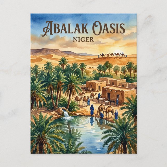 Abalak Oasis Niger Postcard (Front)