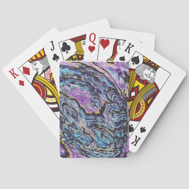 Abalone Abstract Sea Shell Designed Playing Cards (Back)