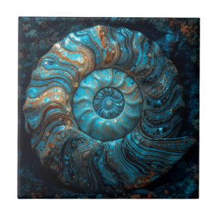 Abalone and Pearl Nautilus Shell Tile
