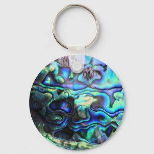 Abalone paua shell key ring