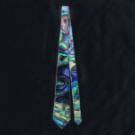 Abalone paua shell nature design tie<br><div class="desc">This is a photo of a polished abalone (paua) shell in New Zealand</div>