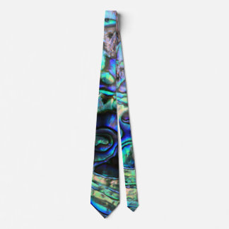 Abalone paua shell nature design tie