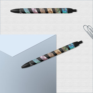 Abalone Paua Strips Variety Black Ink Pen