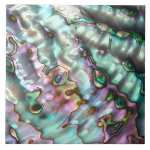 Abalone printed Ceramic Tile / coaster