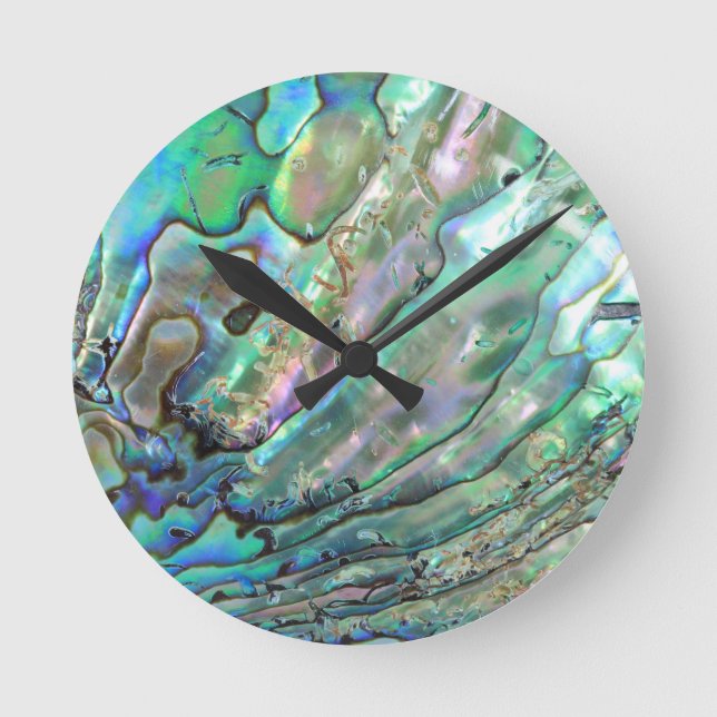 Abalone Round Clock (Front)