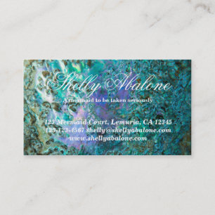 Abalone sea shell background design 2 business card