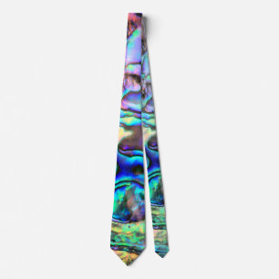 Abalone seashell nature design tie