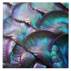 Abalone Shell Abstract Pattern Tile