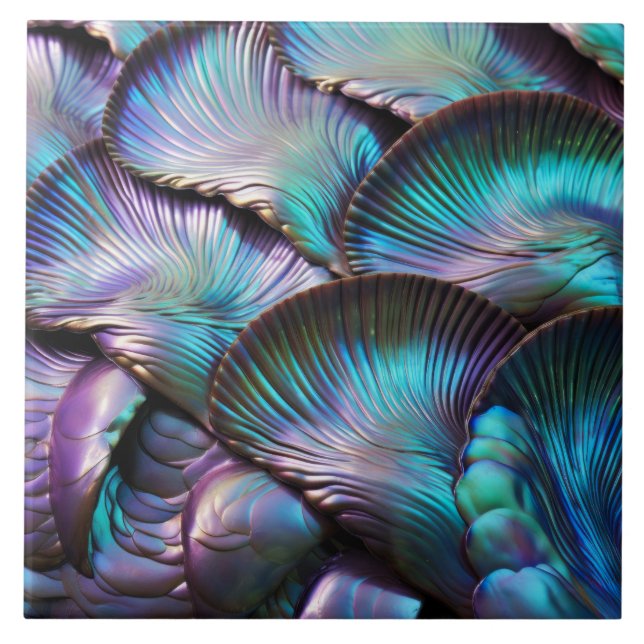 Abalone Shell Abstract Pattern Tile (Front)