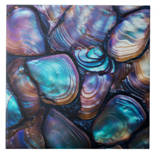Abalone Shell Abstract Pattern Tile