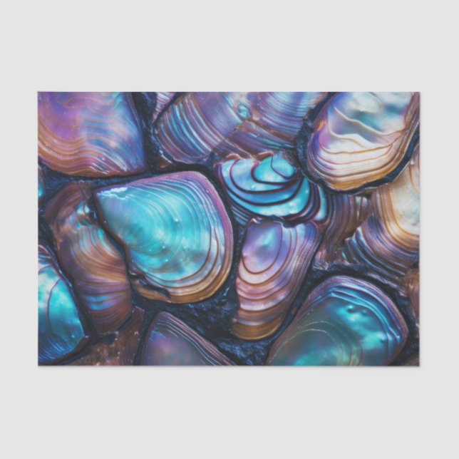 Abalone Shell Abstract Pattern Tissue Paper (Front)