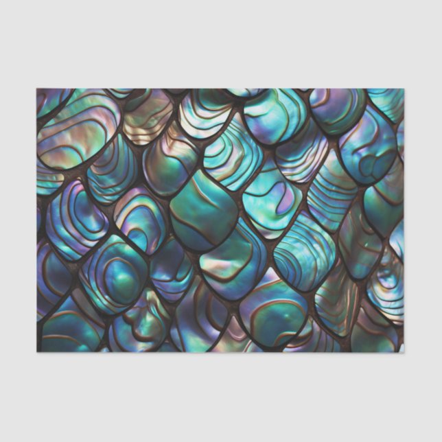 Abalone Shell Abstract Pattern Tissue Paper (Front)