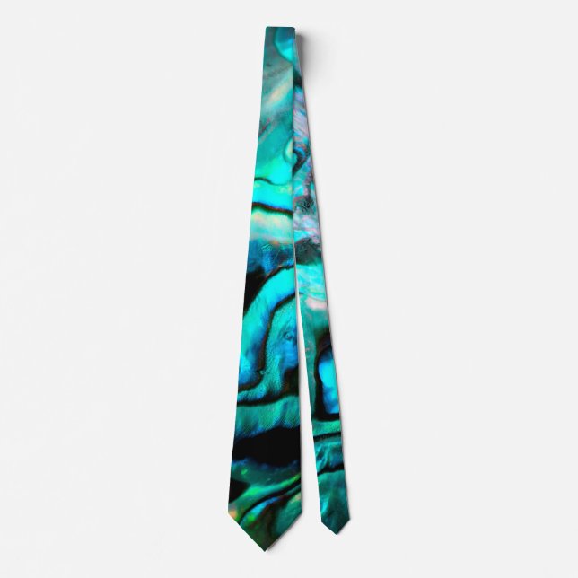 Abalone shell natural design tie (Front)
