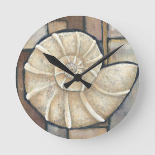 Abalone Shell Round Clock