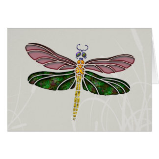 Abalone Shell & Stained Glass Dragonfly