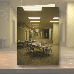 Abandoned Birthday Party Liminal Backroom Card