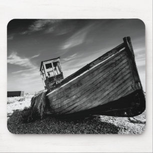 Abandoned Boat On Dungeness Beach Mouse Pad