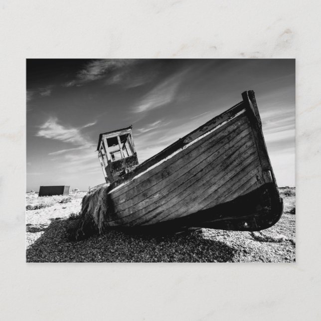 Abandoned Boat On Dungeness Beach Postcard (Front)