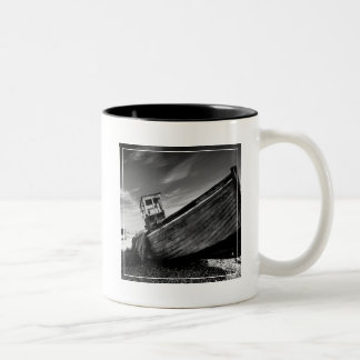 Abandoned Boat On Dungeness Beach Two-Tone Coffee Mug