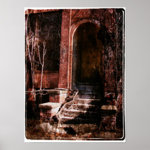 Abandoned Brick and Vines Poster