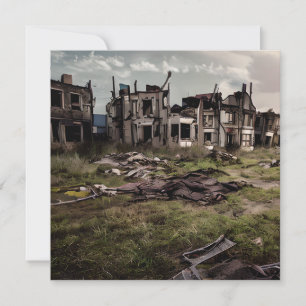 Abandoned Buildings Post Apocalypse Card