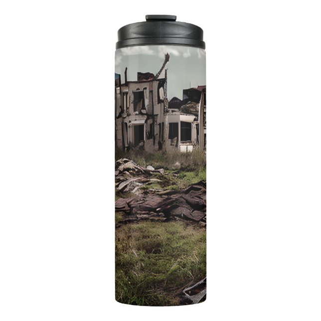  Abandoned Buildings | Post Apocalypse Destruction Thermal Tumbler (Front)