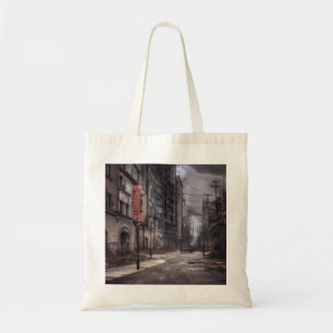 Abandoned City Post Apocalyptic Dystopia Tote Bag