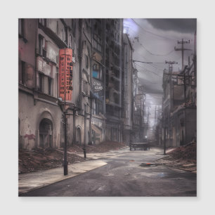 Abandoned City Post Apocalyptic Dystopian World