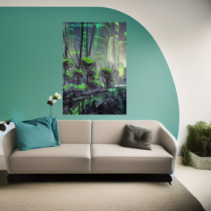 Abandoned dead city   AI Art Poster