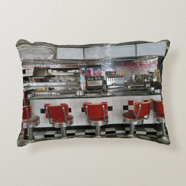 Abandoned Diner Decorative Cushion (Front)
